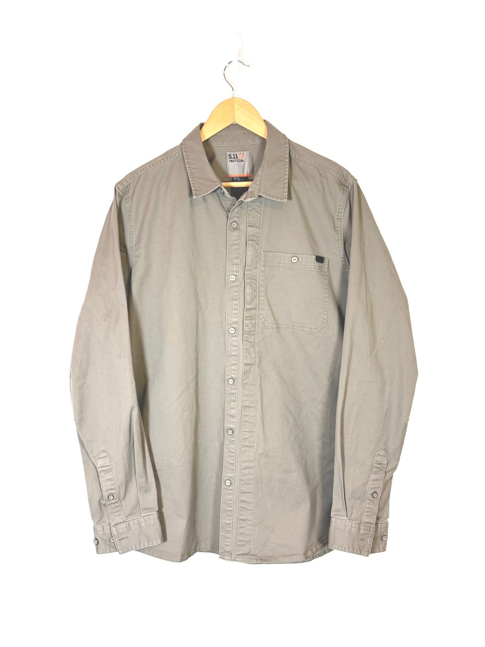 5.11 Tactical Men's Button-Down Long Sleeve Shirt — Gray